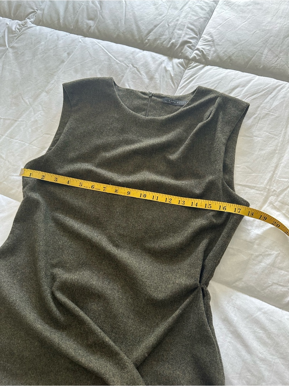Zara Woman Olive Gray/Green Wool Blend Top size medium - Picture 11 of 16
